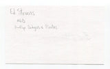 Ed Stevens Signed 3x5 Index Card Autographed Baseball Brooklyn Dodgers