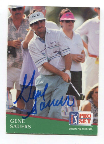 1991 Pro Set PGA Golf Gene Sauers Signed Card Autographed Signature #13