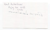 Robert W. Aschenbrener Signed 3x5 Index Card Autographed Ace Fighter Pilot