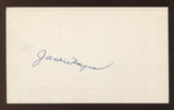 Jackie Hayes Signed 3x5 Index Card Autographed Vintage Baseball Signature