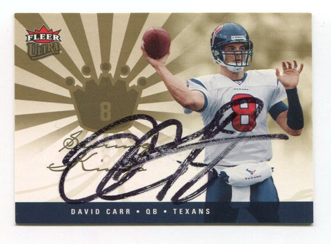 2006 Fleer Scoring Kings David Carr Signed Card Football Autograph AUTO #SK-DC