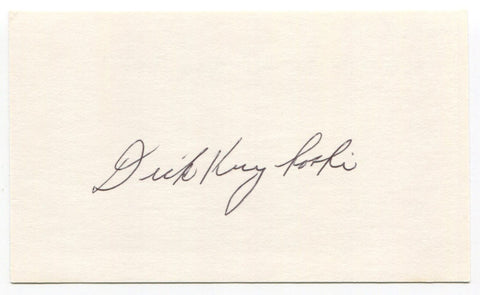 Dick Kryhoski Signed 3x5 Index Card Autographed Baseball MLB New York Yankees