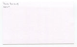 Hank Borowy Signed Cut Index Card Autographed Baseball MLB
