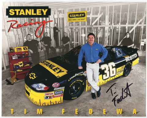 Tim Fedewa Signed8x10 Photo NASCAR Racing Race Car Driver