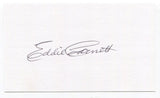 Eddie Carnett Signed 3x5 Index Card Autographed MLB Baseball Boston Braves