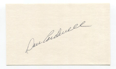 Don Cardwell Signed 3x5 Index Card Autographed Baseball MLB 1969 Mets No Hitter