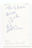 Jale - Mike Belitsky Signed 3x5 Index Card Autographed Signature