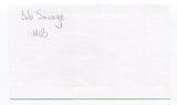 Bob Savage Signed 3x5 Index Card Baseball Autographed Signature Philadelphia 