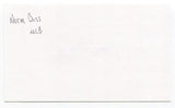 Norm Bass 3x5 Index Card Autographed Signature Kansas City Athletics MLB