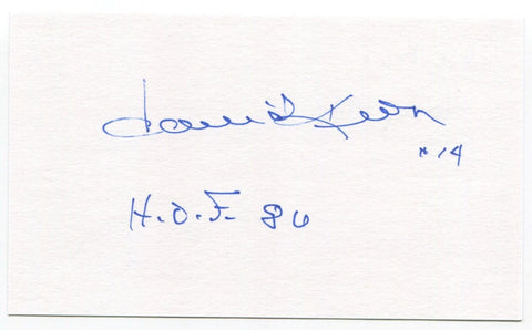 Dave Keon Signed 3x5 Index Card Autographed NHL Hockey Hall of Fame HOF