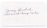 Jerry Buchek Signed 3x5 Index Card Autographed 1964 St Louis Cardinals WS Champs
