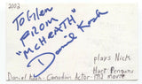 Daniel Kash Signed 3x5 Index Card Autographed Voice Actor Director