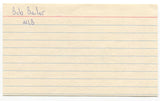 Bob Bailor Signed 3x5 Index Card Autographed Baltimore Orioles World Series