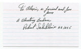 Robert Schibline Signed 3x5 Index Card  Autographed Signature Alcatraz