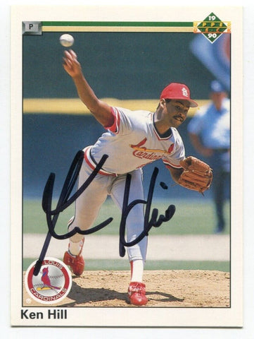 1990 Upper Deck Ken Hill Signed Card Baseball Autographed #336