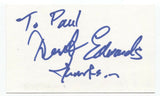 Derek Edwards Signed 3x5 Index Card Autographed Signature Comedian Actor