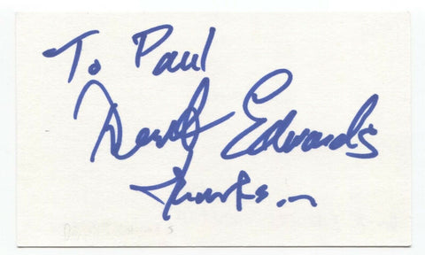 Derek Edwards Signed 3x5 Index Card Autographed Signature Comedian Actor