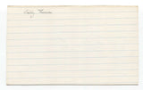 Bobby Thomson Signed 3x5 Index Card Baseball Autographed Signature Giants