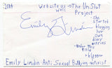 Emili Lindin Signed 3x5 Index Card Autographed Signature Director