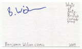 Benjamin Wilson Signed 3x5 Index Card Autographed Signature Comedian Comic Actor