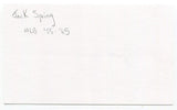 Jack Spring Signed 3x5 Index Card Autographed Baseball Philadelphia Phillies