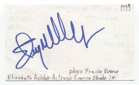 Elizabeth Ashley Signed 3x5 Index Card Autographed Signature Actress