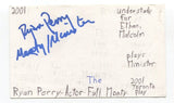 Ryan Perry Signed 3x5 Index Card Autograph Actor The Full Monty