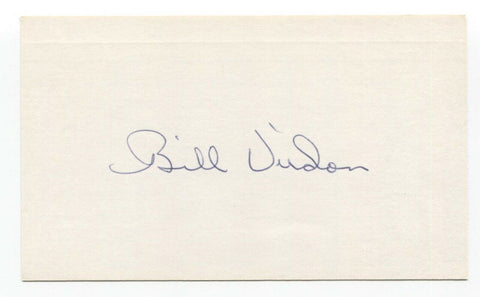 Bill Virdon Signed 3x5 Index Card Baseball Autographed Signature Pirates