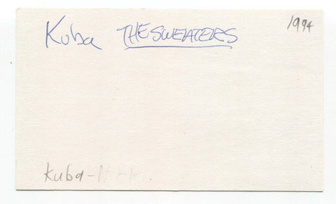 The Sweaters - Kuba Signed 3x5 Index Card Autographed Signature