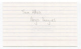 Samuel Sam Allen Signed 3x5 Index Card Autographed Baseball Negro Leagues