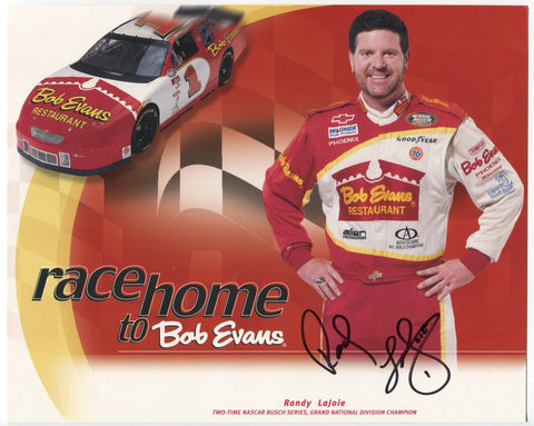 Bob Evans Signed 8x10 Photo NASCAR Racing Race Car Driver