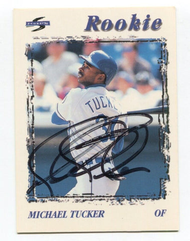 1996 Score Michael Tucker Signed Card Baseball RC Autographed AUTO #241