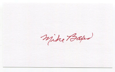 Mike Baxes 3x5 Index Card Autographed Signature Kansas City Athletics