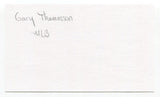 Gary Thomasson Signed 3x5 Index Card Autograph Baseball MLB Oakland Athletics