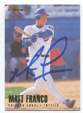 1996 Fleer Matt Franco Signed Card Baseball MLB Autographed AUTO #317