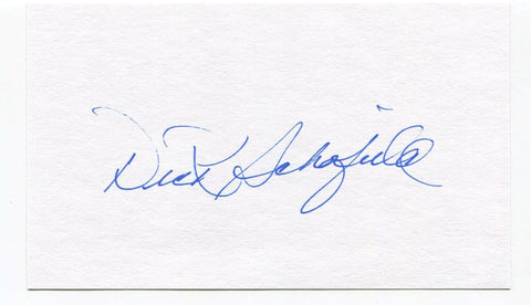 Dick "Ducky" Schofield Signed 3x5 Index Card Autographed MLB Baseball Pirates