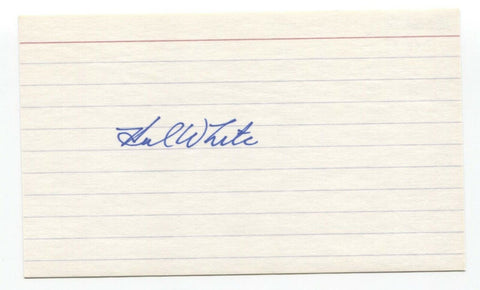 Hal White Signed 3x5 Index Card Baseball Autographed Signature