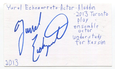 Yurel Echezarreta Signed 3x5 Index Card Autographed Actor West Side Story