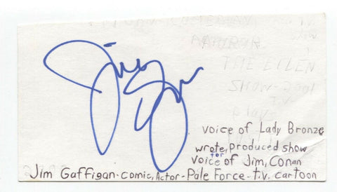Jim Gaffigan Signed Index Card Autographed Signature Comedian 