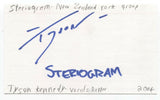 Steriogram - Tyson Kennedy Signed 3x5 Index Card Autographed Signature Band