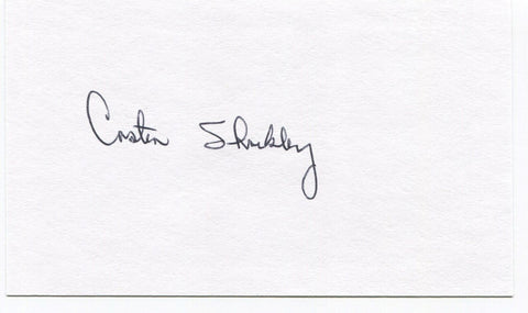 Costen Shockley Signed 3x5 Index Card Autographed MLB Baseball Phillies