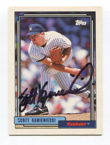 1992 Topps Scott Kamieniecki Signed Card Baseball MLB Autographed AUTO #102