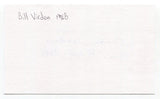 Bill Virdon Signed 3x5 Index Card Autograph Baseball MLB Pittsburgh Pirates