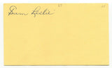 Sam Leslie Signed 3x5 Index Card Autographed Signature Baseball Brooklyn Dodgers