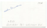 Kathy Quattrone Signed 3x5 Index Card Autographed Signature PBS Director