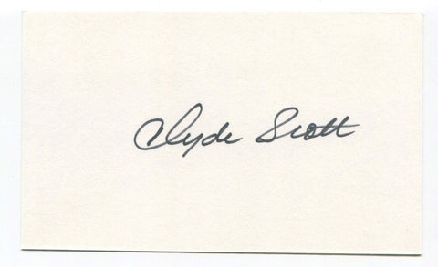 Clyde Scott Signed 3x5 Index Card Autographed NFL Football Philadelphia Eagles