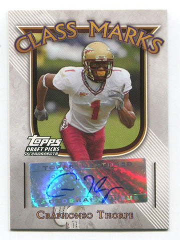 2005 Topps Craphonso Thorpe Signed Card Football Autograph NFL AUTO #CM-CT RC