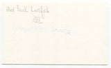 Buck Lansford Signed 3x5 Index Card Autographed NFL Football Philadelphia Eagles