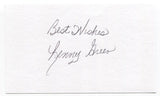 Lenny Green Signed 3x5 Index Card Baseball Autographed Baltimore Orioles 