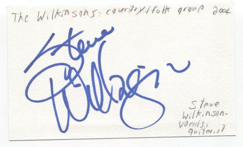 The Wilkinsons - Steve Wilkinson Signed 3x5 Index Card Autographed Signature